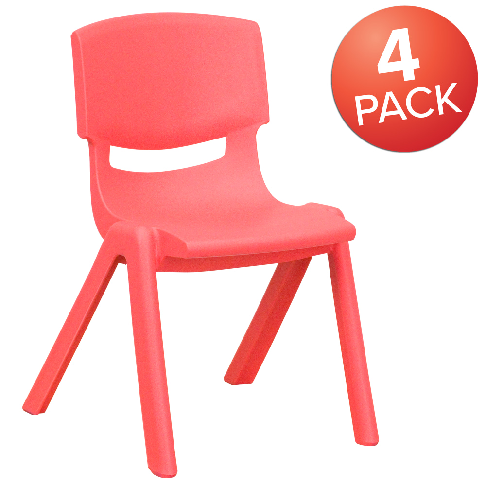 Flash Furniture Plastic Stackable School Chairs With 12ft Seat Height Red Set Of 4 Chairs PopularChairscom Flash Furniture Plastic Stackable School Chairs With 12ft Seat Height Red Set Of 4 Chairs PopularChairscom
