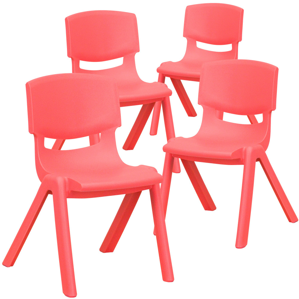 Flash Furniture Plastic Stackable School Chairs With 12ft Seat Height Red Set Of 4 Chairs PopularChairscom Flash Furniture Plastic Stackable School Chairs With 12ft Seat Height Red Set Of 4 Chairs PopularChairscom