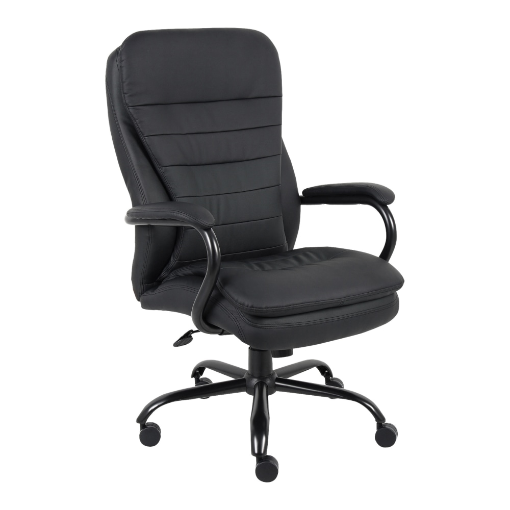 Lorell Big Tall Double Cushion Ergonomic Bonded Leather Executive Chair Black PopularChairscom Lorell Big Tall Double Cushion Ergonomic Bonded Leather Executive Chair Black PopularChairscom