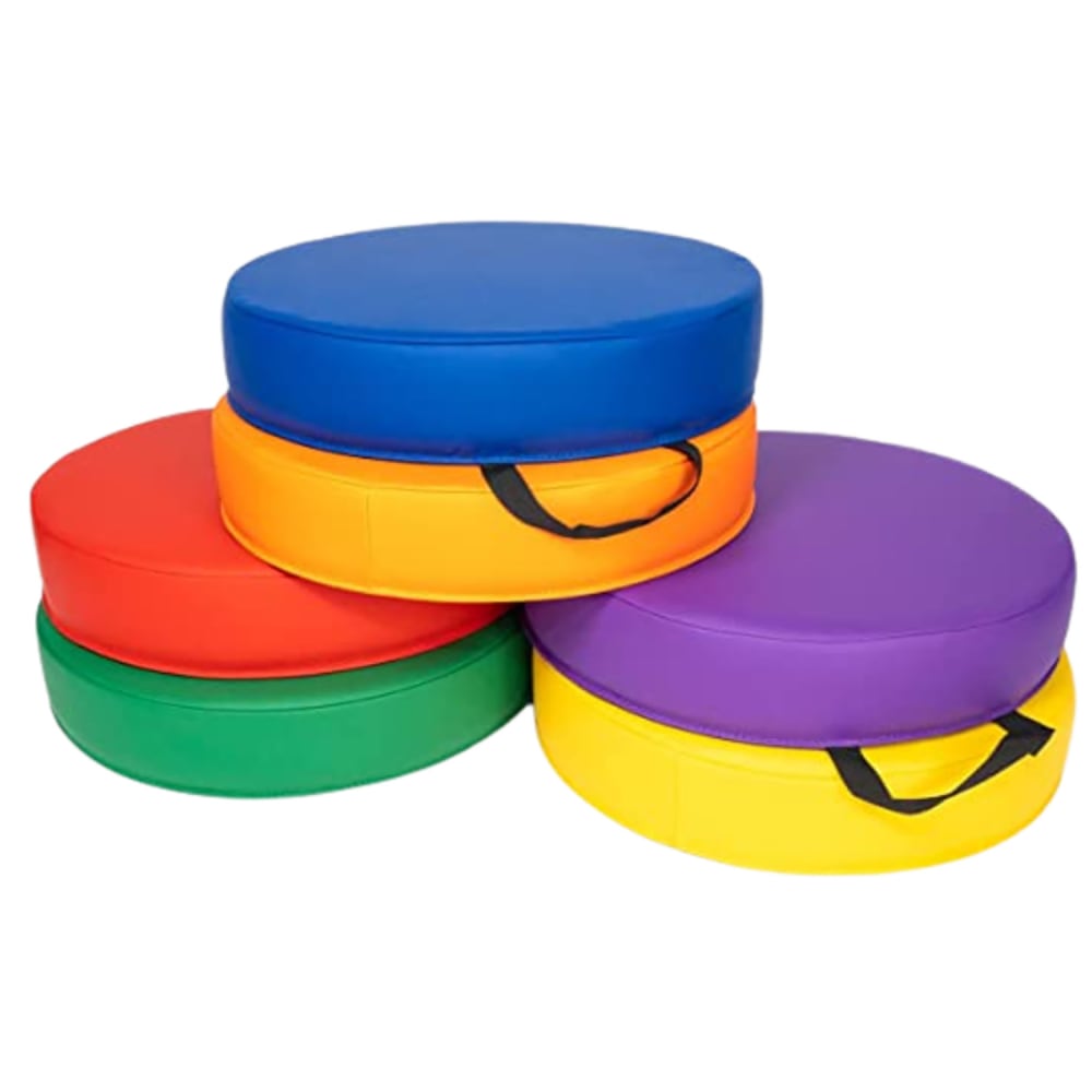 Bintiva Color Coded Vinyl Floor Cushions 15in x 15in x 2in Round Assorted Set Of 6 PopularChairscom Bintiva Color Coded Vinyl Floor Cushions 15in x 15in x 2in Round Assorted Set Of 6 PopularChairscom
