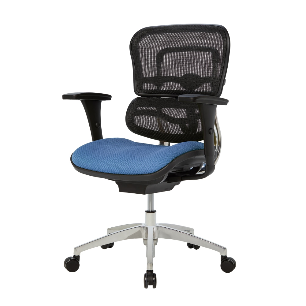WorkPro 12000 Series Ergonomic MeshPremium Fabric Mid Back Chair BlackSky BIFMA Compliant PopularChairscom   