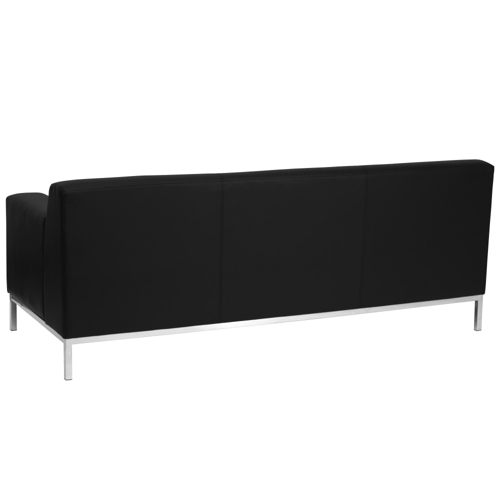 Flash Furniture HERCULES Definity Series Contemporary LeatherSoft Sofa with Line Stitching and Integrated Stainless Steel Frame Black PopularChairscom Flash Furniture HERCULES Definity Series Contemporary LeatherSoft Sofa with Line Stitching and Integrated Stainless Steel Frame Black PopularChairscom
