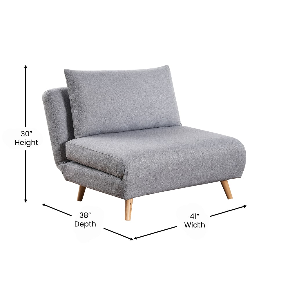 Flash Furniture Shaw Convertible TriFold Fabric Sleeper Guest Chair Light Gray PopularChairscom Flash Furniture Shaw Convertible Tri Fold Fabric Sleeper Guest Chair Light Gray PopularChairscom