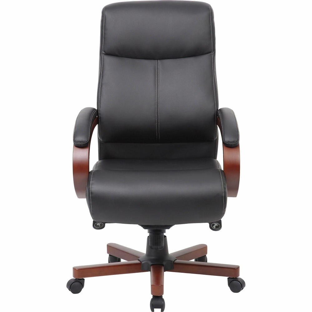 Lorell Executive Ergonomic Bonded LeatherWood Chair BlackMahogany PopularChairscom Lorell Executive Ergonomic Bonded LeatherWood Chair BlackMahogany PopularChairscom