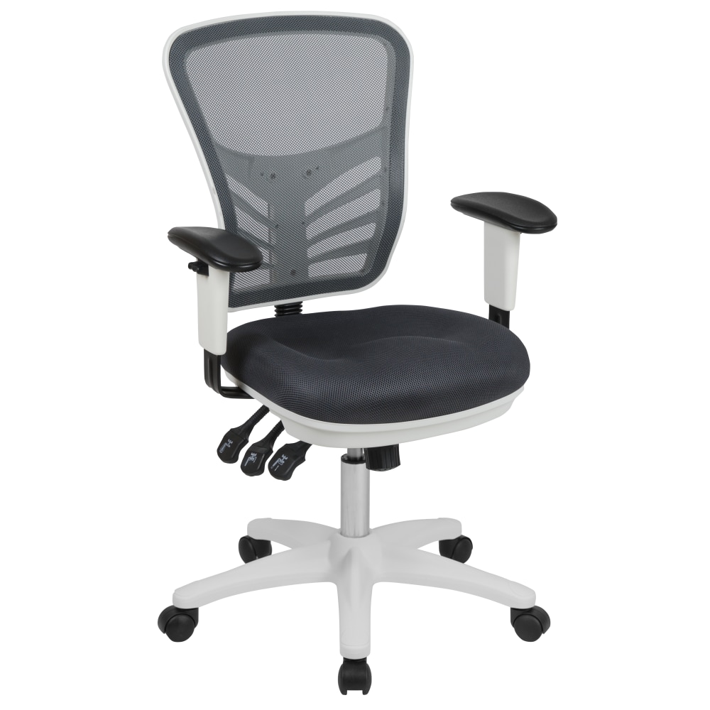 Flash Furniture Ergonomic Mesh MidBack Executive Office Chair GrayWhite PopularChairscom Flash Furniture Ergonomic Mesh Mid Back Executive Office Chair GrayWhite PopularChairscom