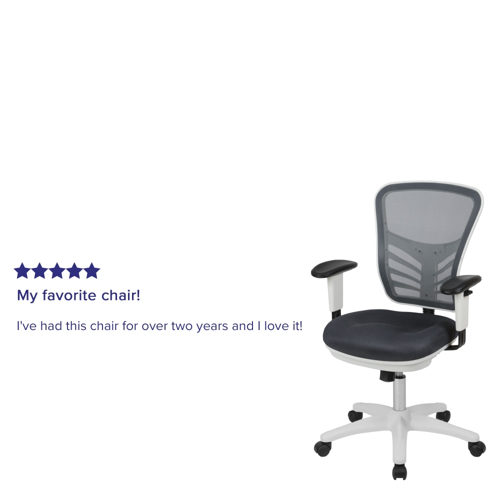 Flash Furniture Ergonomic Mesh MidBack Executive Office Chair GrayWhite PopularChairscom Flash Furniture Ergonomic Mesh Mid Back Executive Office Chair GrayWhite PopularChairscom