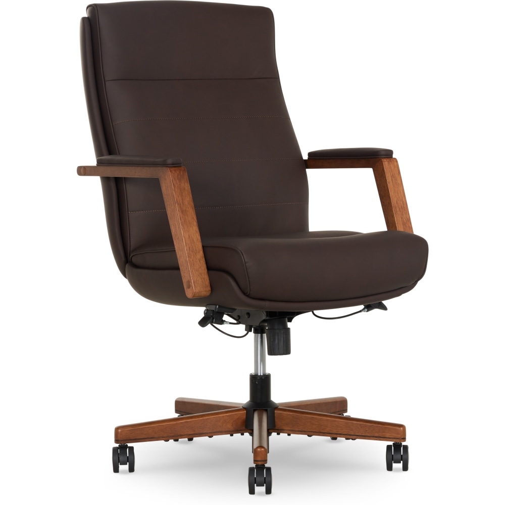 Thomasville Fendley Ergonomic Faux Leather MidBack Office Chair Dark Brown PopularChairscom Thomasville Fendley Ergonomic Faux Leather Mid Back Office Chair Dark Brown PopularChairscom