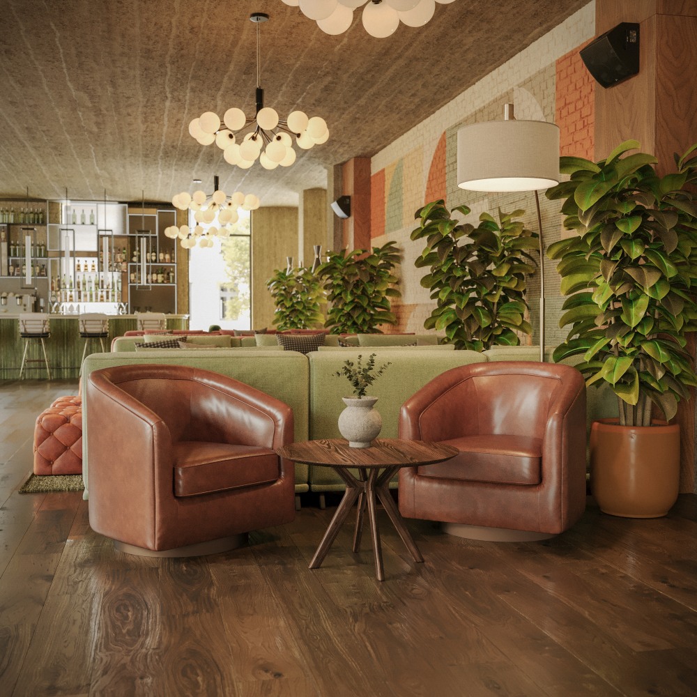 Flash Furniture Dean Club Style Commercial LeatherSoft Barrel Accent Armchair with 360 Degree Swivel Metal Base and Sloped Armrests Brown LeatherSoft PopularChairscom Flash Furniture Dean Club Style Commercial LeatherSoft Barrel Accent Armchair with 360 Degree Swivel Metal Base and Sloped Armrests Brown LeatherSoft PopularChairscom
