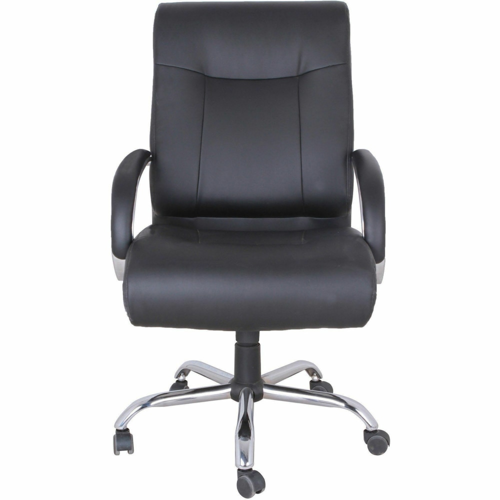 Lorell Big Tall Deluxe Faux Leather MidBack Chair Black PopularChairscom Lorell Big Tall Deluxe Faux Leather Mid Back Chair Black PopularChairscom