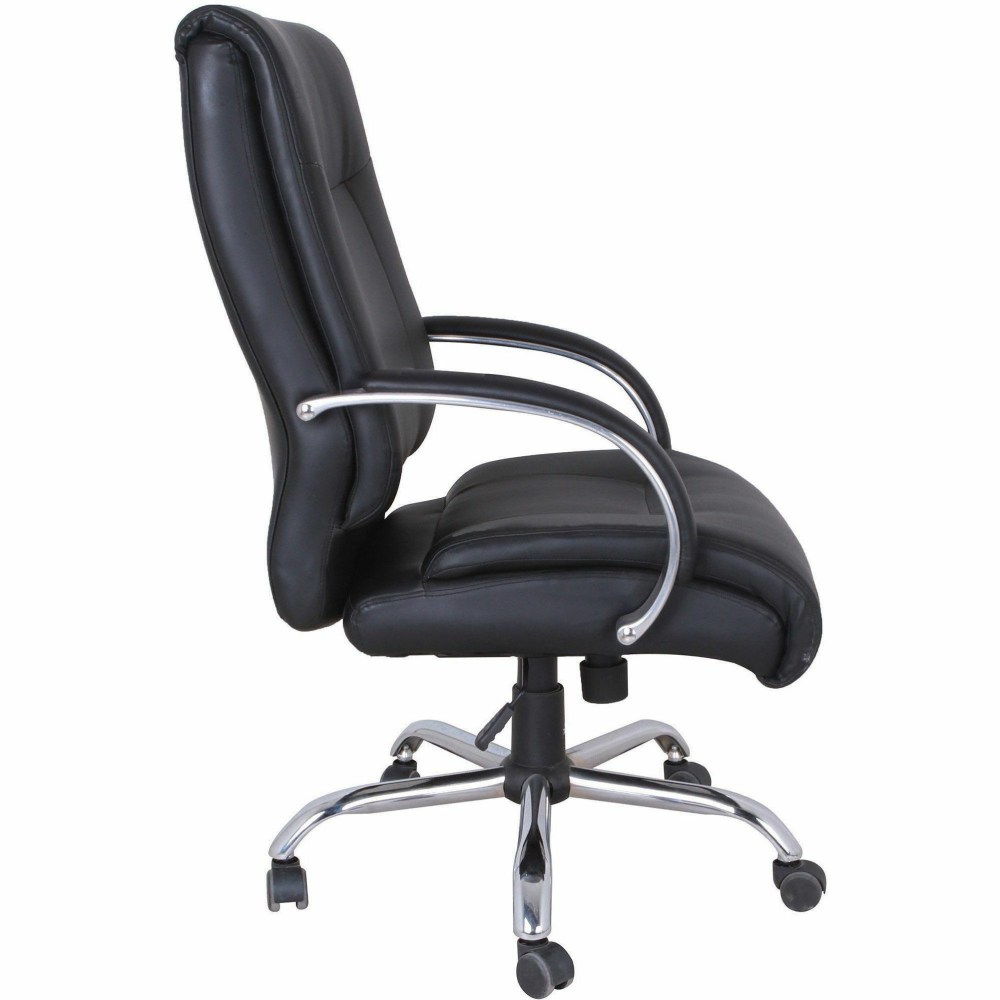Lorell Big Tall Deluxe Faux Leather MidBack Chair Black PopularChairscom Lorell Big Tall Deluxe Faux Leather Mid Back Chair Black PopularChairscom