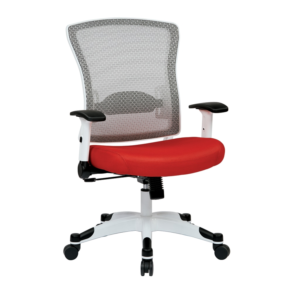 Office Star Space Seating Mesh MidBack Chair RedWhite PopularChairscom Office Star Space Seating Mesh Mid Back Chair RedWhite PopularChairscom