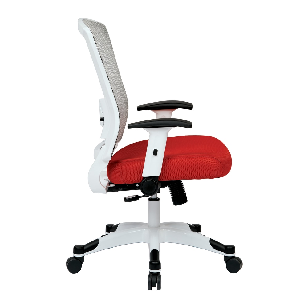 Office Star Space Seating Mesh MidBack Chair RedWhite PopularChairscom Office Star Space Seating Mesh Mid Back Chair RedWhite PopularChairscom