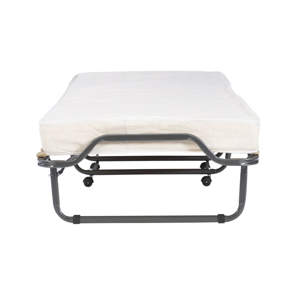 Linon Luxor Folding Bed With Memory Foam 16 14inH x 31 12inW x 78 45inD Beige PopularChairscom   