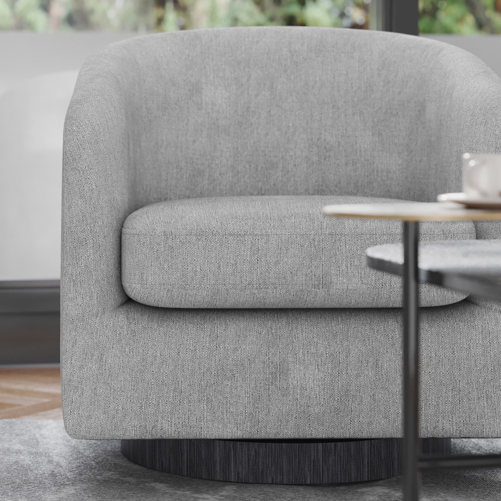 Flash Furniture Landon Club Style Commercial Barrel Accent Armchair with 360 Degree Swivel Metal Base and Sloped Armrests Light Gray PopularChairscom Flash Furniture Landon Club Style Commercial Barrel Accent Armchair with 360 Degree Swivel Metal Base and Sloped Armrests Light Gray PopularChairscom