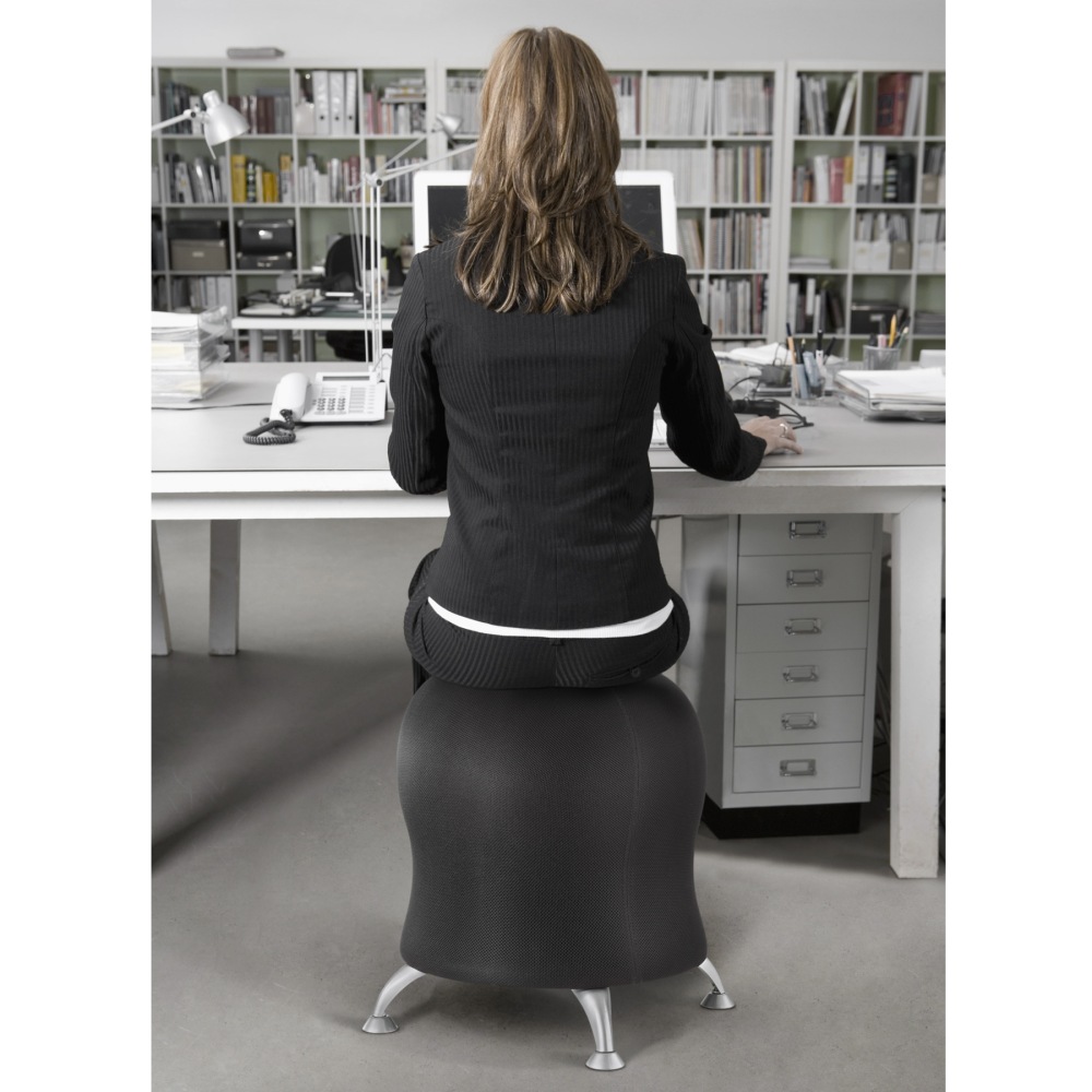 Safco Zenergy Exercise Ball Stool Black PopularChairscom   