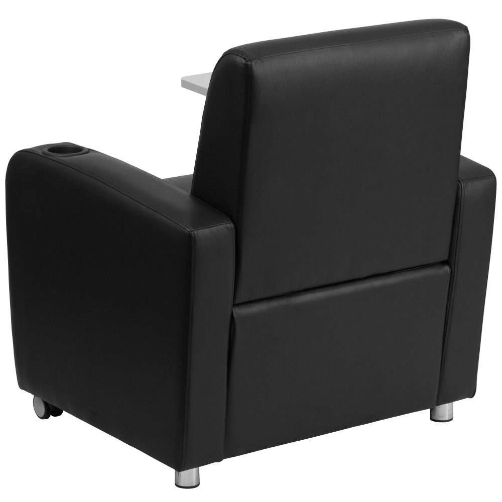 Flash Furniture LeatherSoft Contemporary TabletArm Wheeled Guest Chair BlackGray PopularChairscom Flash Furniture LeatherSoft Contemporary Tablet Arm Wheeled Guest Chair BlackGray PopularChairscom