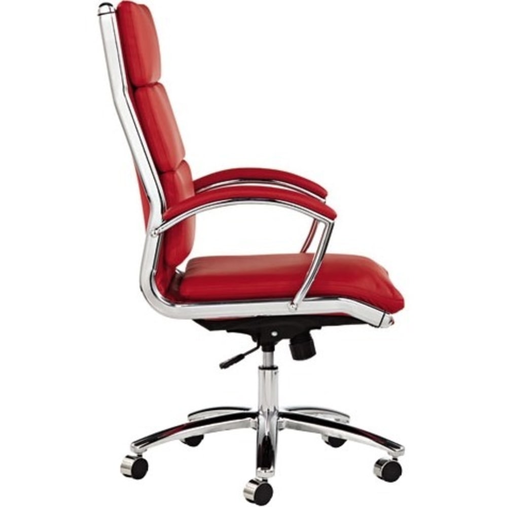Alera Neratoli HighBack Chair Red Seat Color Faux Leather Seat Material Red Back Color Chrome Frame Color 5star Base PopularChairscom Alera Neratoli High Back Chair Red Seat Color Faux Leather Seat Material Red Back Color Chrome Frame Color 5 star Base PopularChairscom