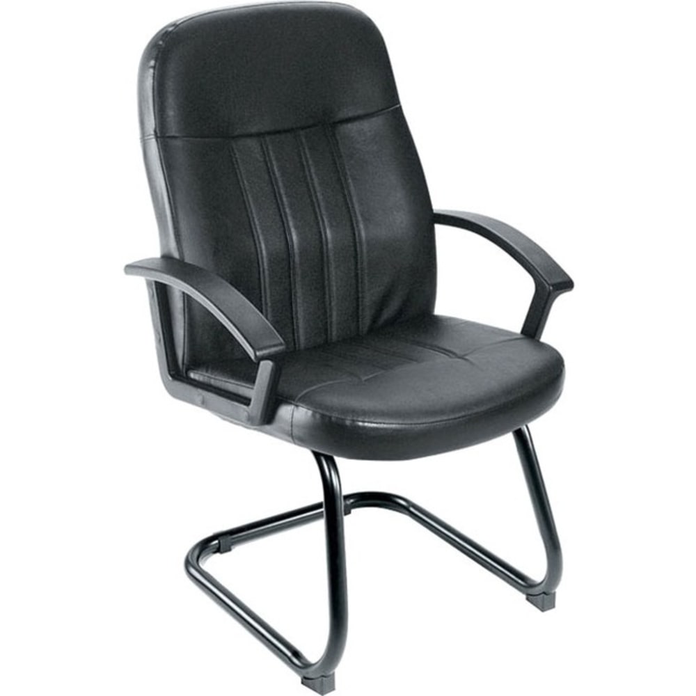 Boss Office Products Budget Bonded Leather Guest Chair Black PopularChairscom Boss Office Products Budget Bonded Leather Guest Chair Black PopularChairscom