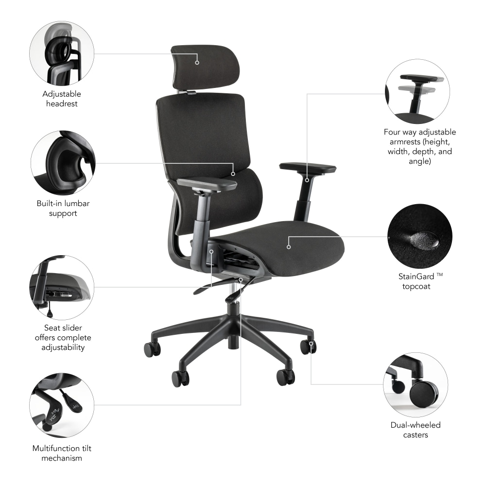 Bush Business Furniture Align Fabric High Back Ergonomic Office Chair with Lumbar Support Black Nylon Mesh Standard Deliver Service PopularChairscom Bush Business Furniture Align Fabric High Back Ergonomic Office Chair with Lumbar Support Black Nylon Mesh Standard Deliver Service PopularChairscom