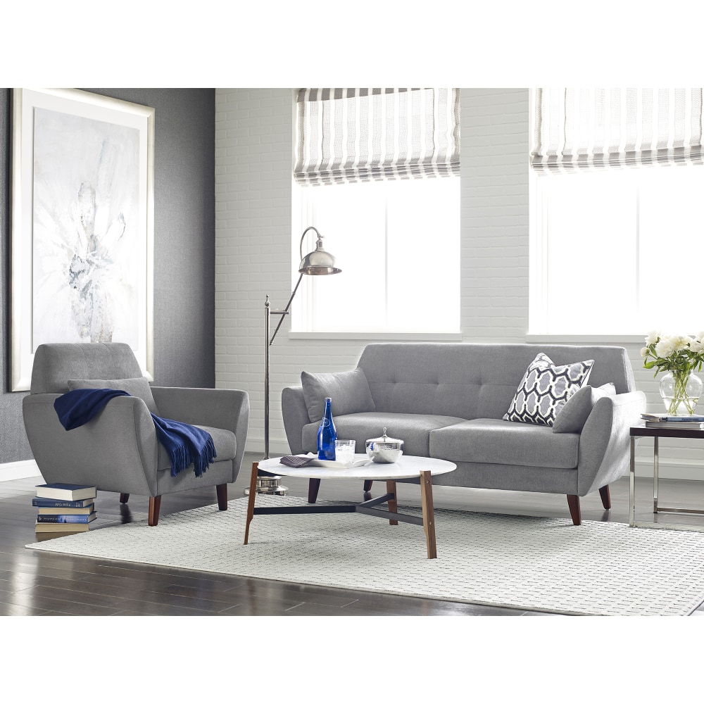 Serta Artesia Collection Arm Chair Smoke GrayChestnut PopularChairscom   