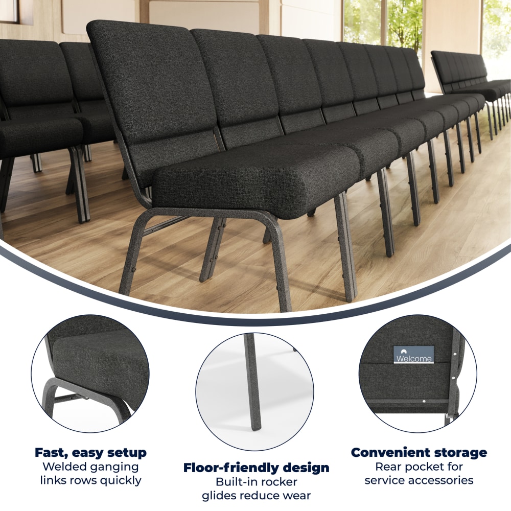Flash Furniture HERCULES Series 21inW Stackable Church Chair Dark GraySilvervein PopularChairscom Flash Furniture HERCULES Series 21inW Stackable Church Chair Dark GraySilvervein PopularChairscom