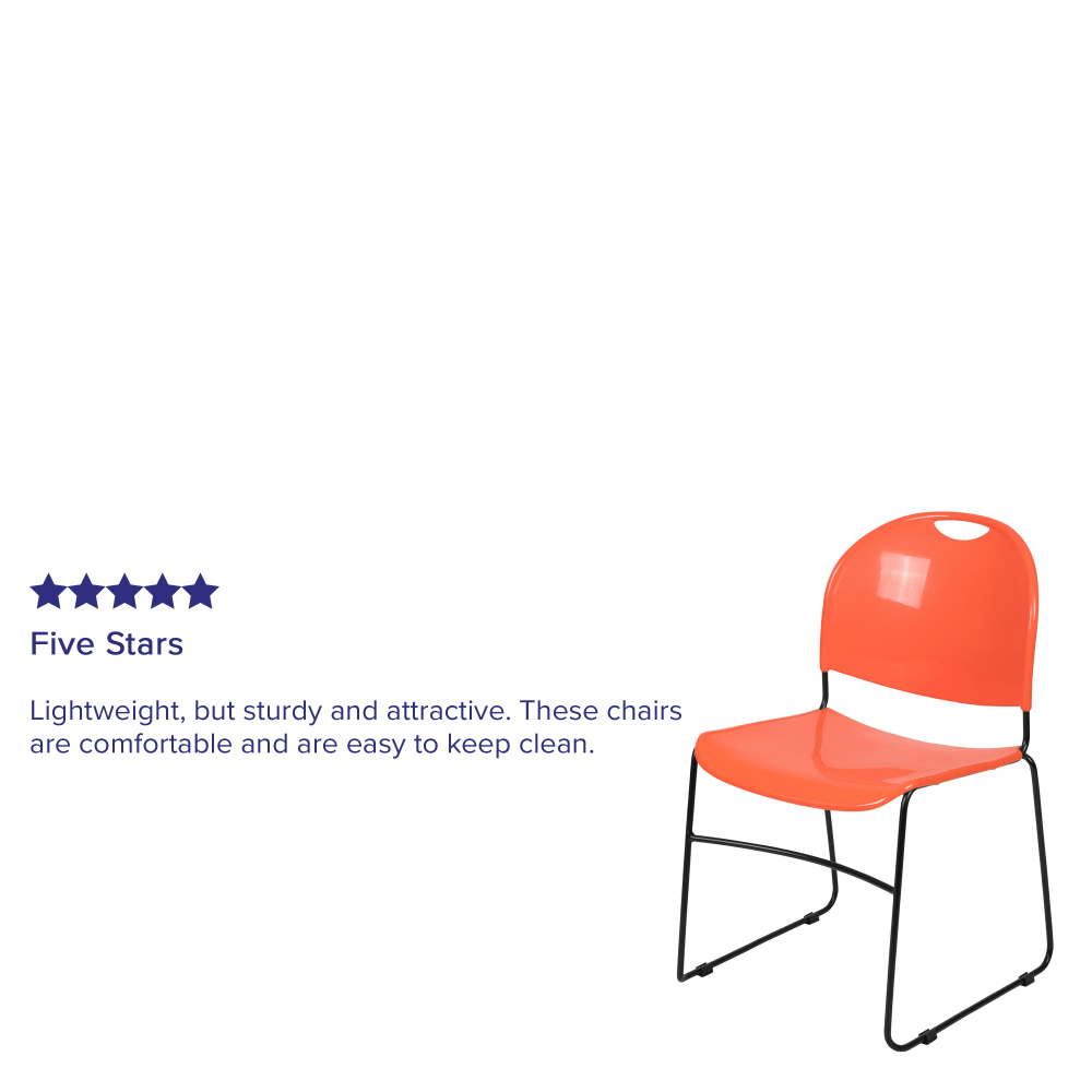 Flash Furniture HERCULES Plastic UltraCompact Stack Chair OrangeBlack PopularChairscom Flash Furniture HERCULES Plastic Ultra Compact Stack Chair OrangeBlack PopularChairscom