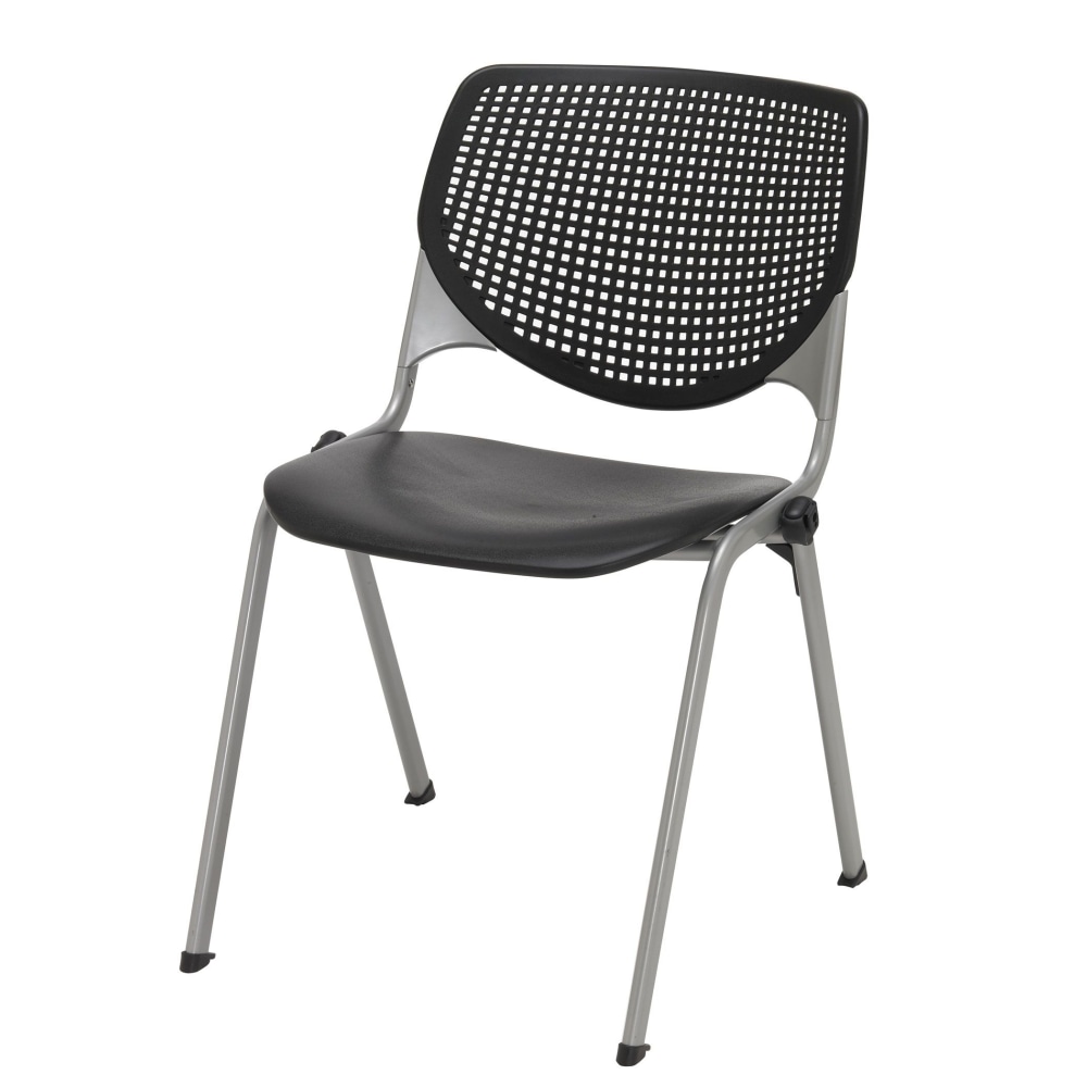 KFI Studios KOOL With Casters Plastic Seat Plastic Back Stacking Chair 22in Seat Width Black SeatSilver Frame Quantity 1 PopularChairscom KFI Studios KOOL With Casters Plastic Seat Plastic Back Stacking Chair 22in Seat Width Black SeatSilver Frame Quantity 1 PopularChairscom