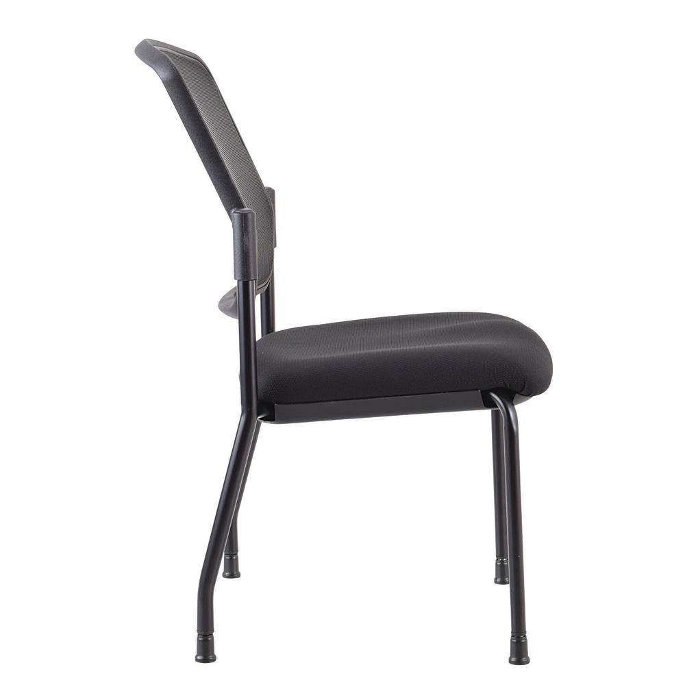 WorkPro Spectrum Series MeshFabric Stacking Guest Chair Armless Black Set Of 2 Chairs BIFMA Compliant PopularChairscom   