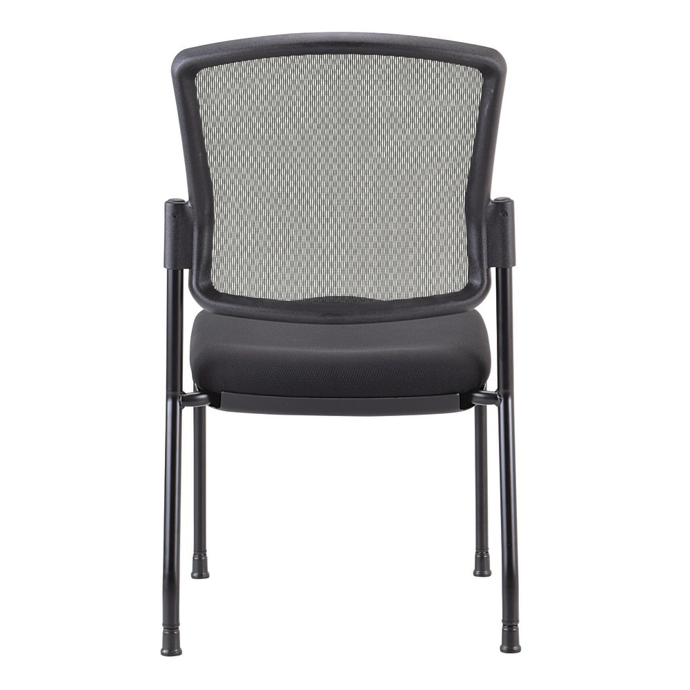 WorkPro Spectrum Series MeshFabric Stacking Guest Chair Armless Black Set Of 2 Chairs BIFMA Compliant PopularChairscom   