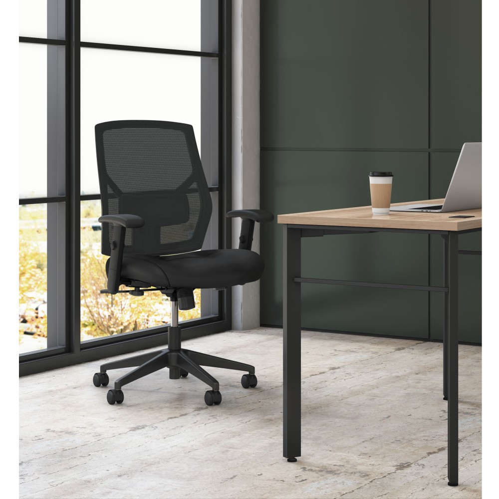 HON Crio Ergonomic Leather High Back Task Chair Black PopularChairscom   