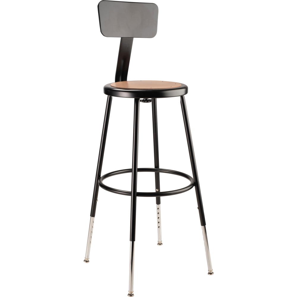 National Public Seating Adjustable Hardboard Stool With Back 25in33inH Black PopularChairscom National Public Seating Adjustable Hardboard Stool With Back 25in 33inH Black PopularChairscom