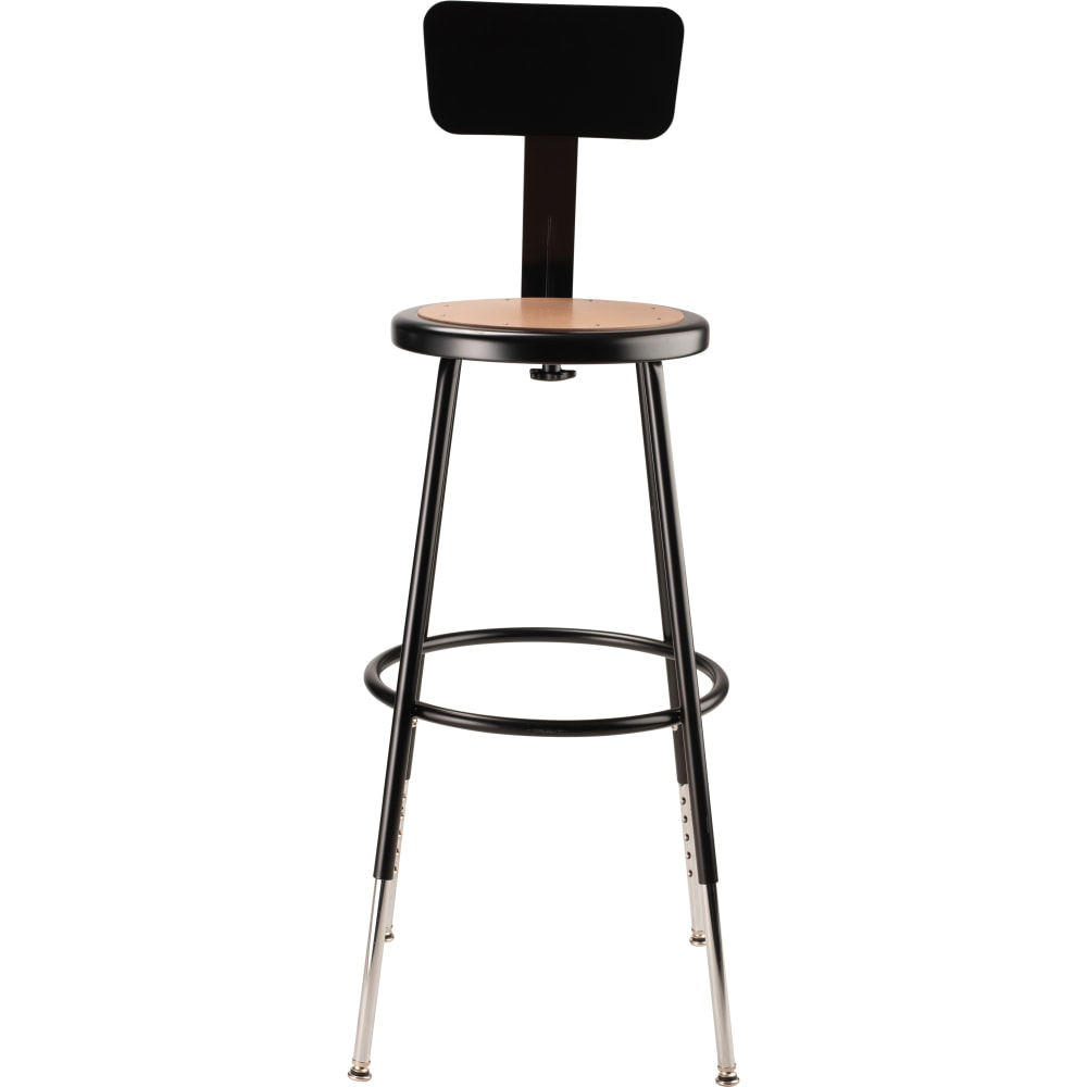 National Public Seating Adjustable Hardboard Stool With Back 25in33inH Black PopularChairscom National Public Seating Adjustable Hardboard Stool With Back 25in 33inH Black PopularChairscom