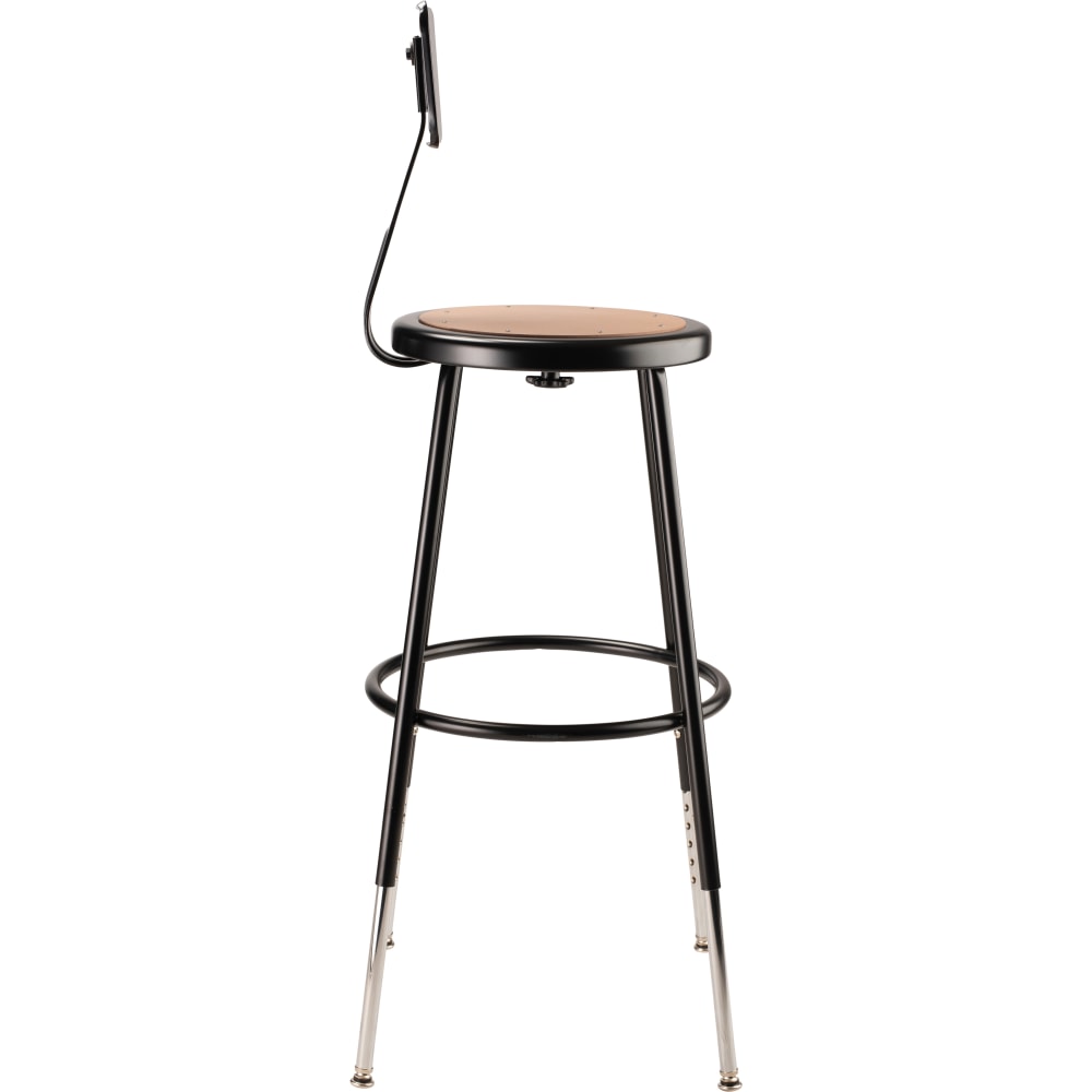 National Public Seating Adjustable Hardboard Stool With Back 25in33inH Black PopularChairscom National Public Seating Adjustable Hardboard Stool With Back 25in 33inH Black PopularChairscom