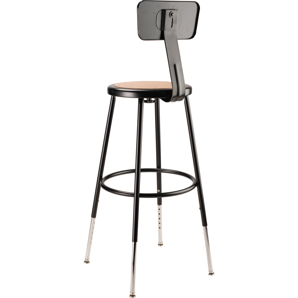 National Public Seating Adjustable Hardboard Stool With Back 25in33inH Black PopularChairscom National Public Seating Adjustable Hardboard Stool With Back 25in 33inH Black PopularChairscom