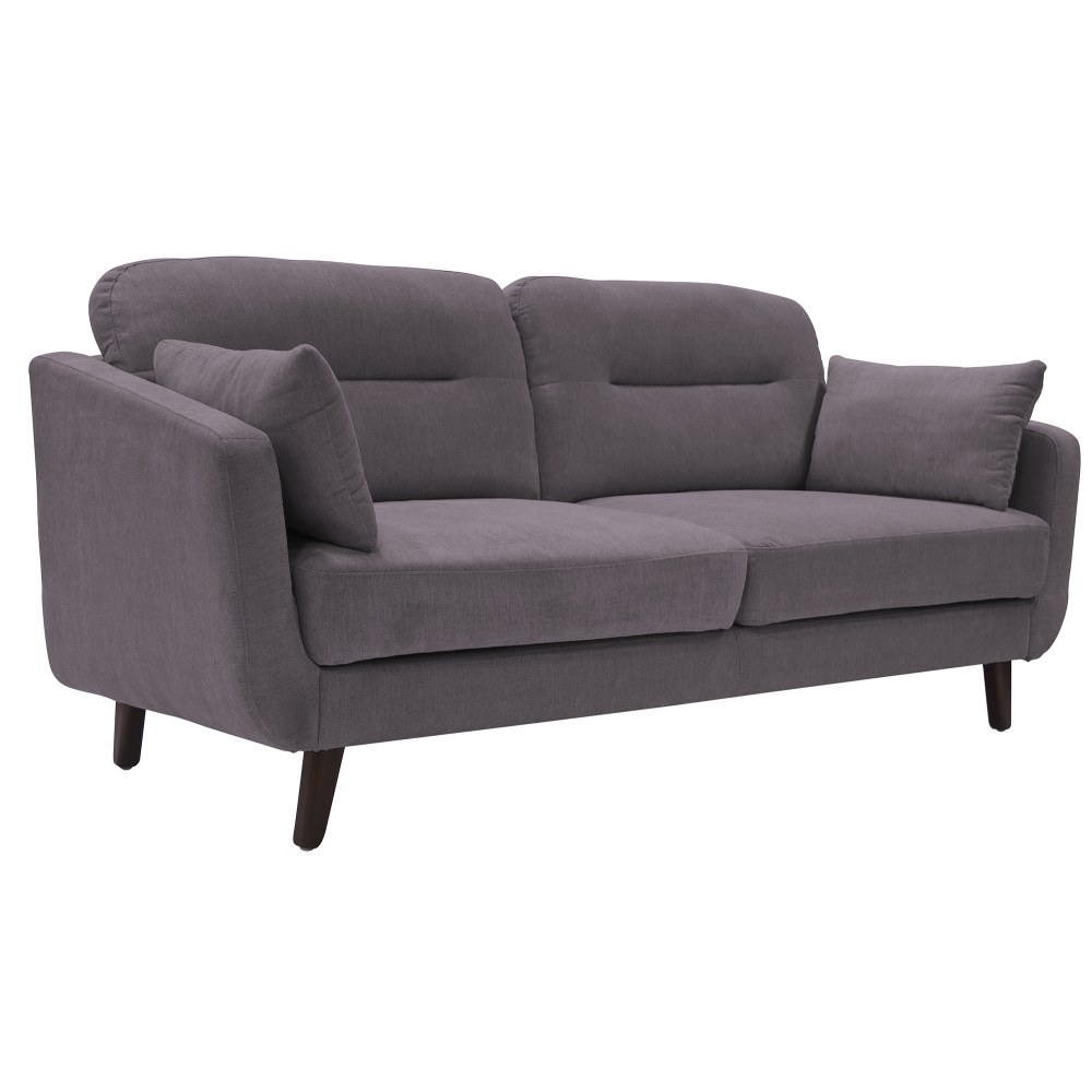 Elle Decor Chloe MidCentury Modern Sofa Dark GrayChestnut PopularChairscom Elle Decor Chloe Mid Century Modern Sofa Dark GrayChestnut PopularChairscom