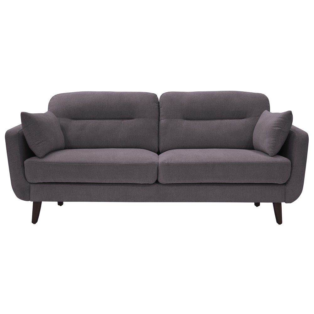 Elle Decor Chloe MidCentury Modern Sofa Dark GrayChestnut PopularChairscom Elle Decor Chloe Mid Century Modern Sofa Dark GrayChestnut PopularChairscom
