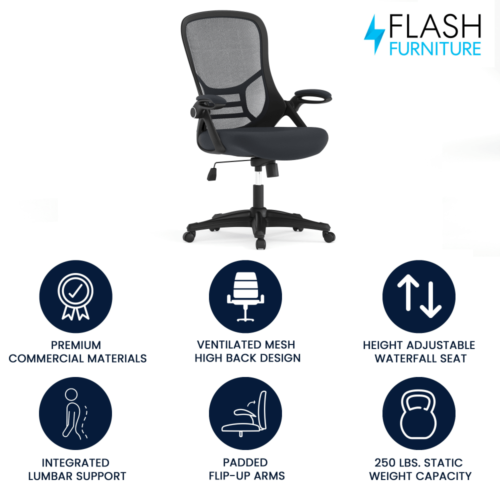 Flash Furniture Porter Ergonomic Mesh HighBack Office Chair Gray PopularChairscom Flash Furniture Porter Ergonomic Mesh High Back Office Chair Gray PopularChairscom