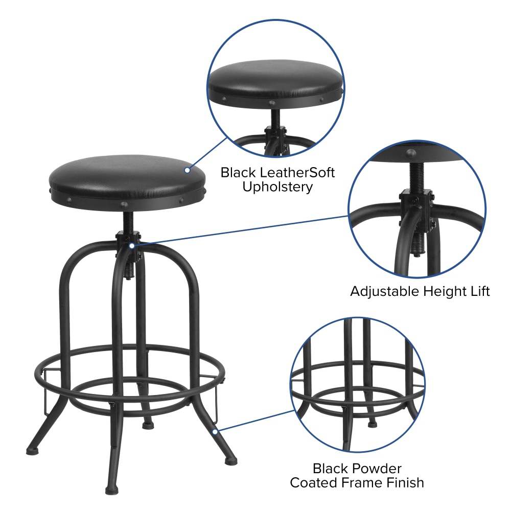 Flash Furniture 30ft Barstool with Swivel Lift LeatherSoft Seat Black PopularChairscom Flash Furniture 30ft Barstool with Swivel Lift LeatherSoft Seat Black PopularChairscom