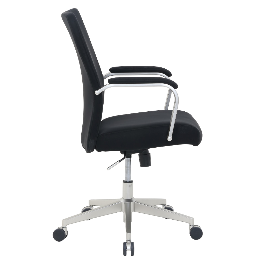 Serta SitTrue Devara Faux Leather MidBack Manager Chair Black PopularChairscom Serta SitTrue Devara Faux Leather Mid Back Manager Chair Black PopularChairscom