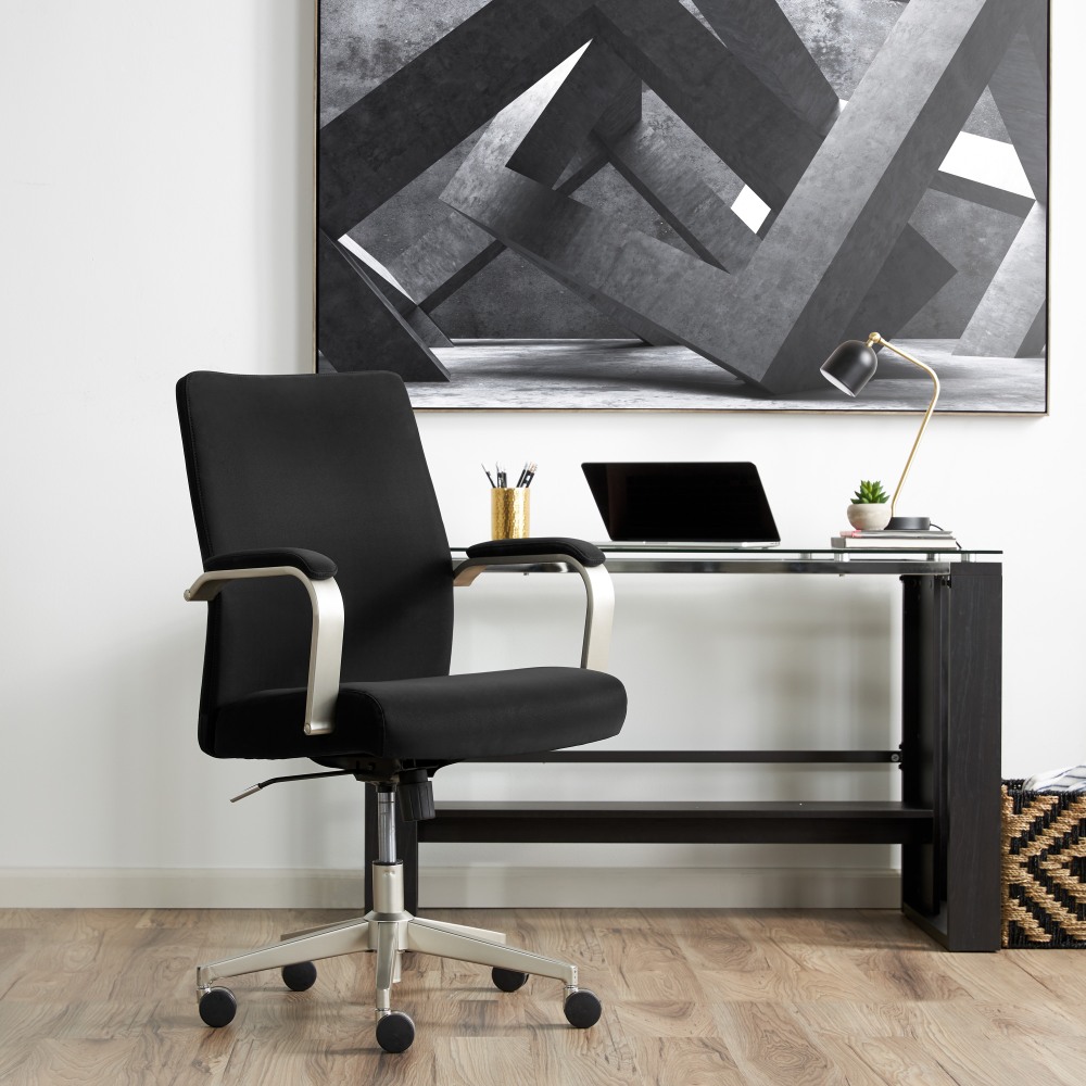 Serta SitTrue Devara Faux Leather MidBack Manager Chair Black PopularChairscom Serta SitTrue Devara Faux Leather Mid Back Manager Chair Black PopularChairscom
