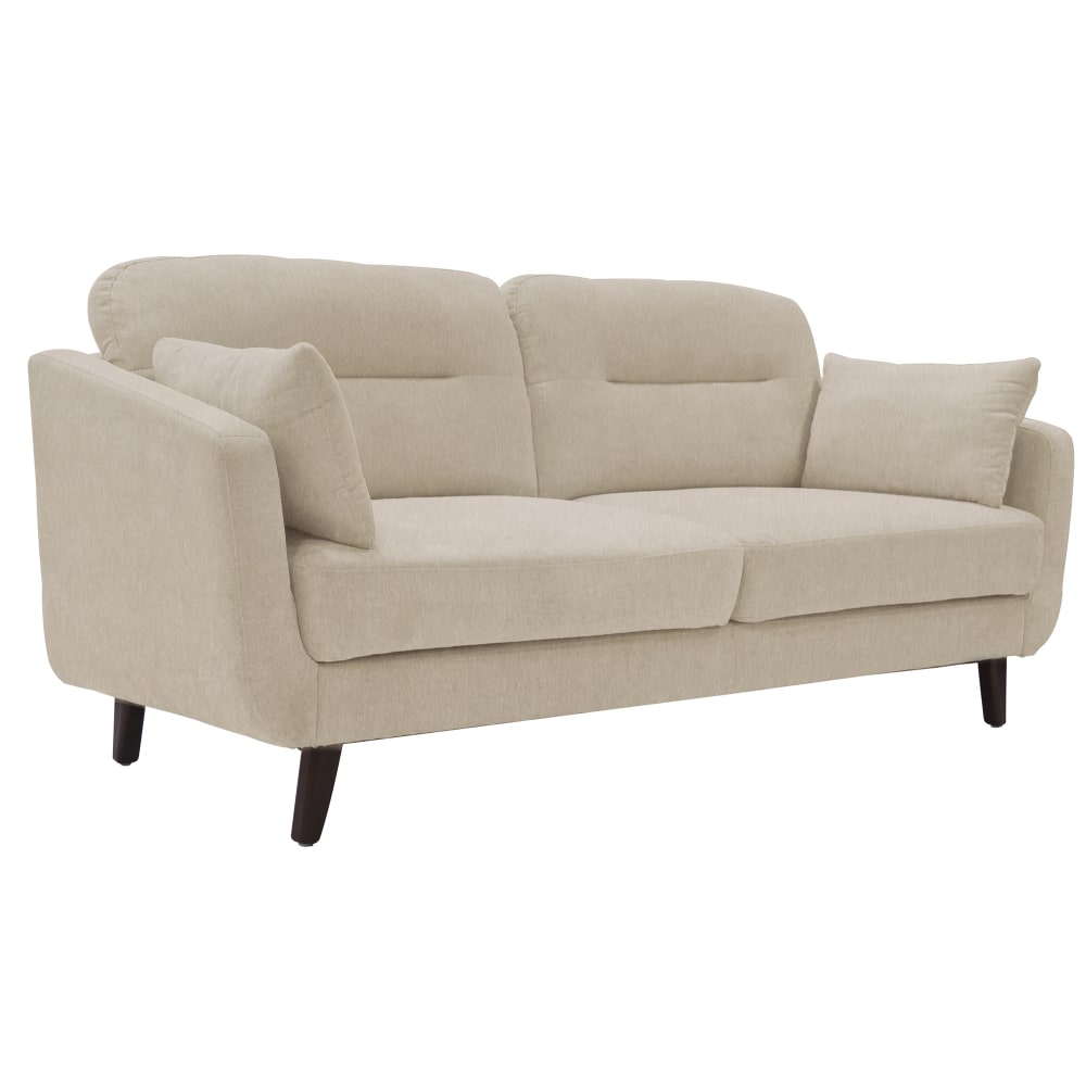 Elle Decor Chloe Mid Century Modern Sofa BeigeChestnut PopularChairscom   
