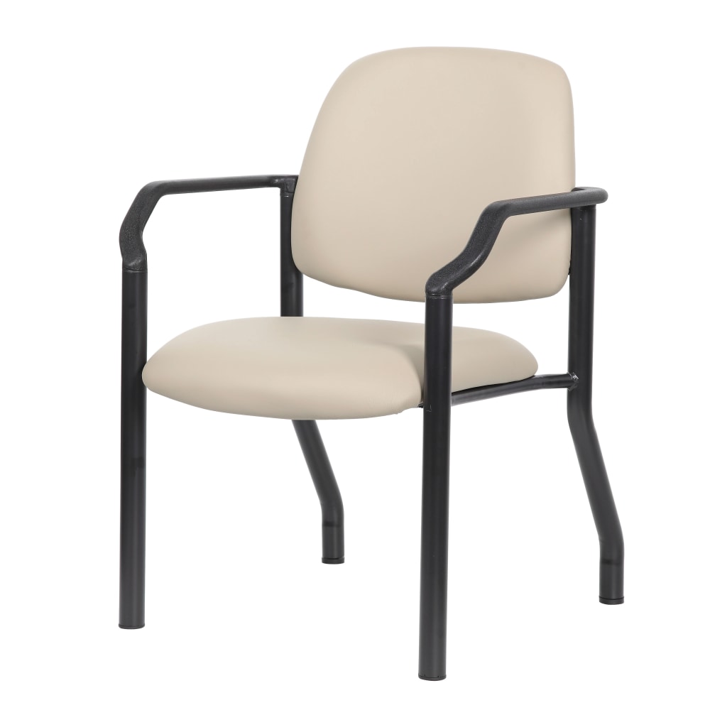 Boss Office Products MidBack Guest Chair With Arms Beige PopularChairscom Boss Office Products Mid Back Guest Chair With Arms Beige PopularChairscom
