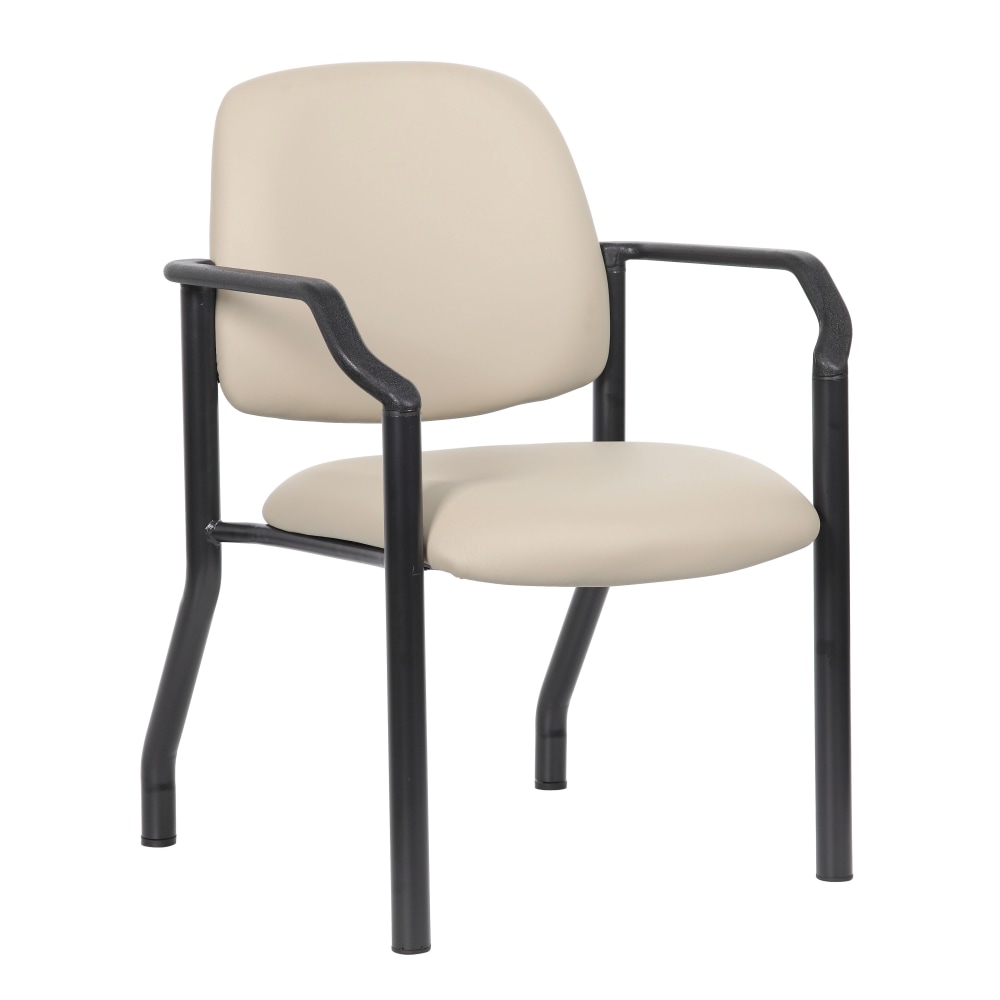 Boss Office Products MidBack Guest Chair With Arms Beige PopularChairscom Boss Office Products Mid Back Guest Chair With Arms Beige PopularChairscom