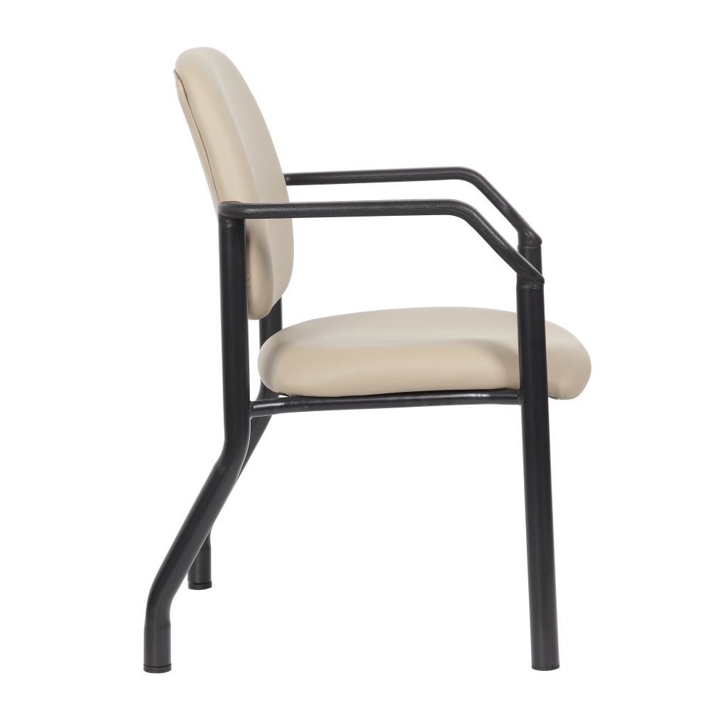 Boss Office Products MidBack Guest Chair With Arms Beige PopularChairscom Boss Office Products Mid Back Guest Chair With Arms Beige PopularChairscom
