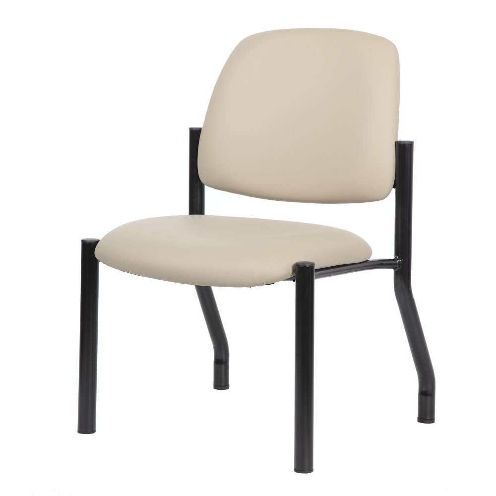Boss Office Products MidBack Armless Guest Chair Beige PopularChairscom Boss Office Products Mid Back Armless Guest Chair Beige PopularChairscom
