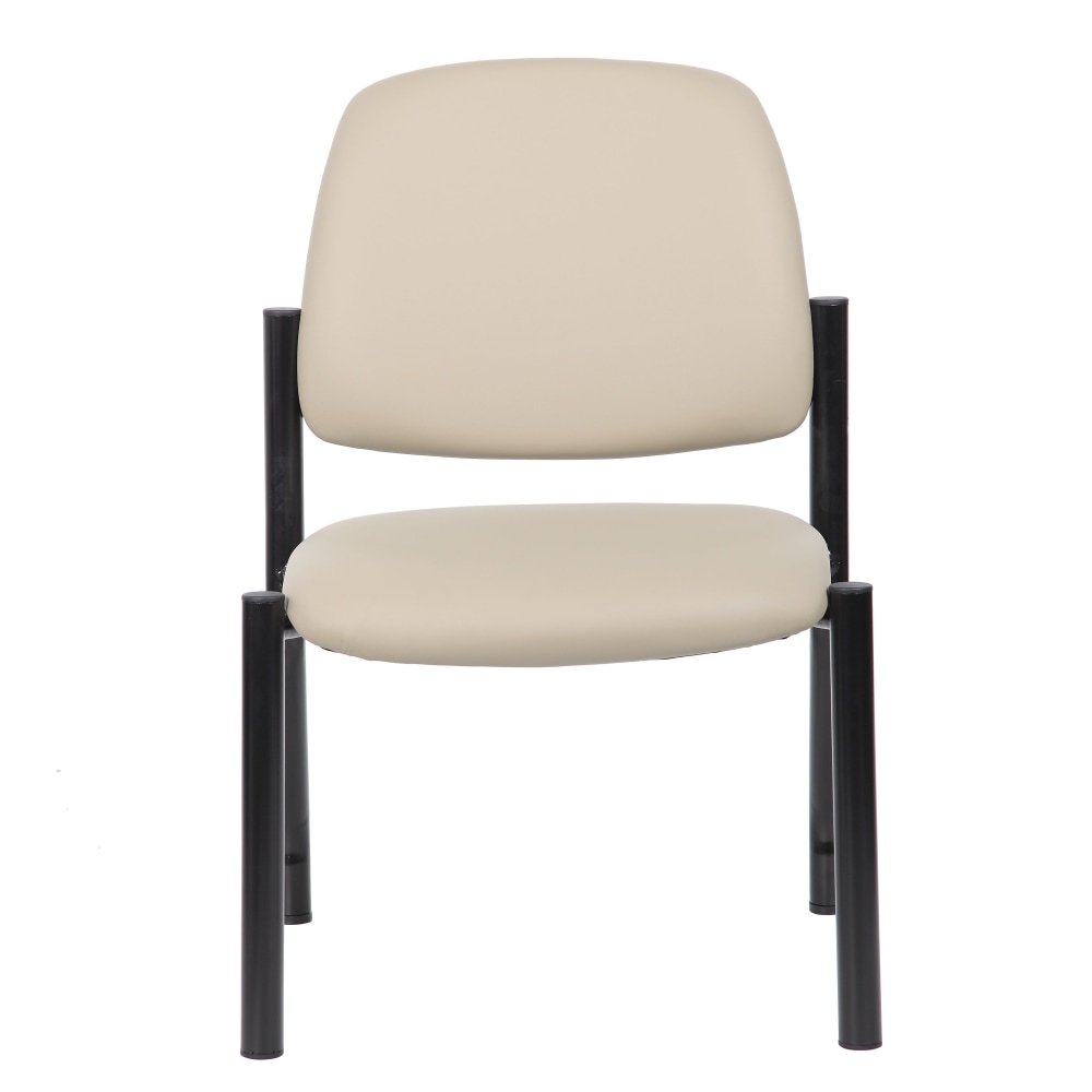 Boss Office Products MidBack Armless Guest Chair Beige PopularChairscom Boss Office Products Mid Back Armless Guest Chair Beige PopularChairscom
