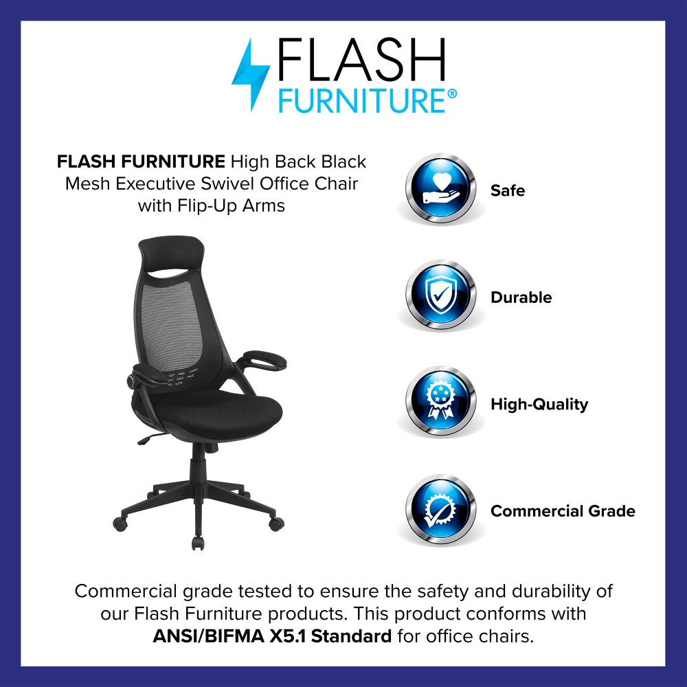 Flash Furniture Mesh HighBack Swivel Chair Black PopularChairscom Flash Furniture Mesh High Back Swivel Chair Black PopularChairscom