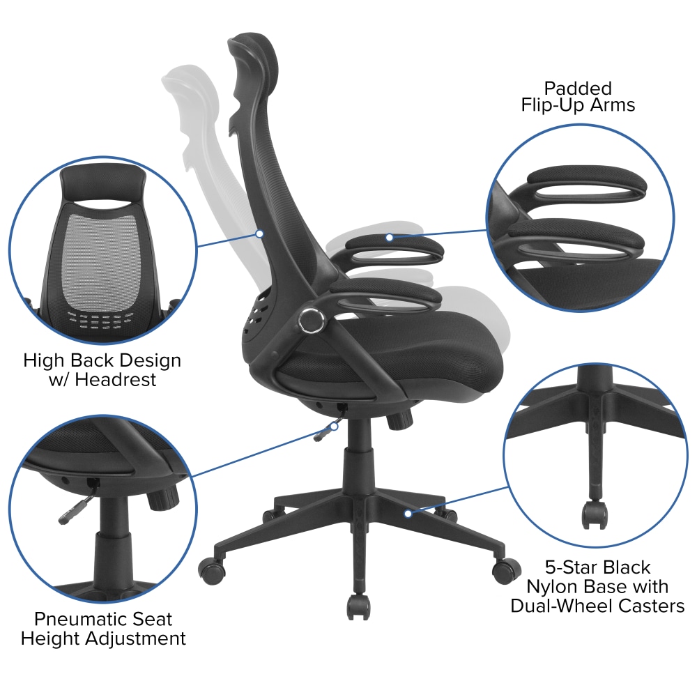 Flash Furniture Mesh HighBack Swivel Chair Black PopularChairscom Flash Furniture Mesh High Back Swivel Chair Black PopularChairscom