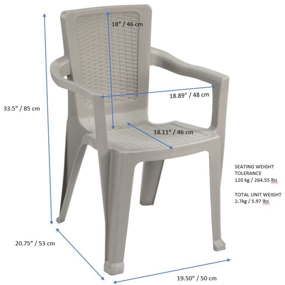 Inval Stackable Patio Dining Chairs Plastic Taupe Pack Of 4 Chairs PopularChairscom Inval Stackable Patio Dining Chairs Plastic Taupe Pack Of 4 Chairs PopularChairscom