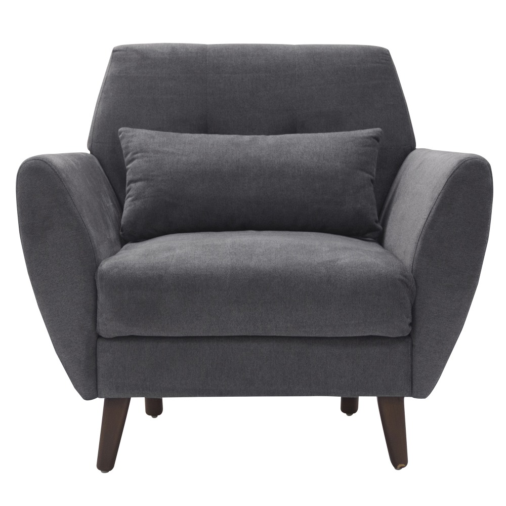 Serta Artesia Collection Arm Chair Slate GrayChestnut PopularChairscom   